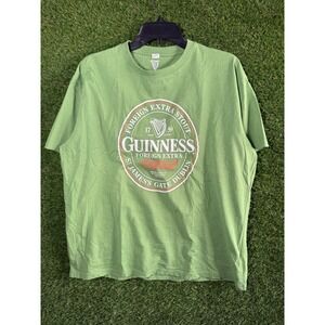 Guinness Foreign Extra Stout Green T Shirt Mens Size L‎ Dublin Ireland
